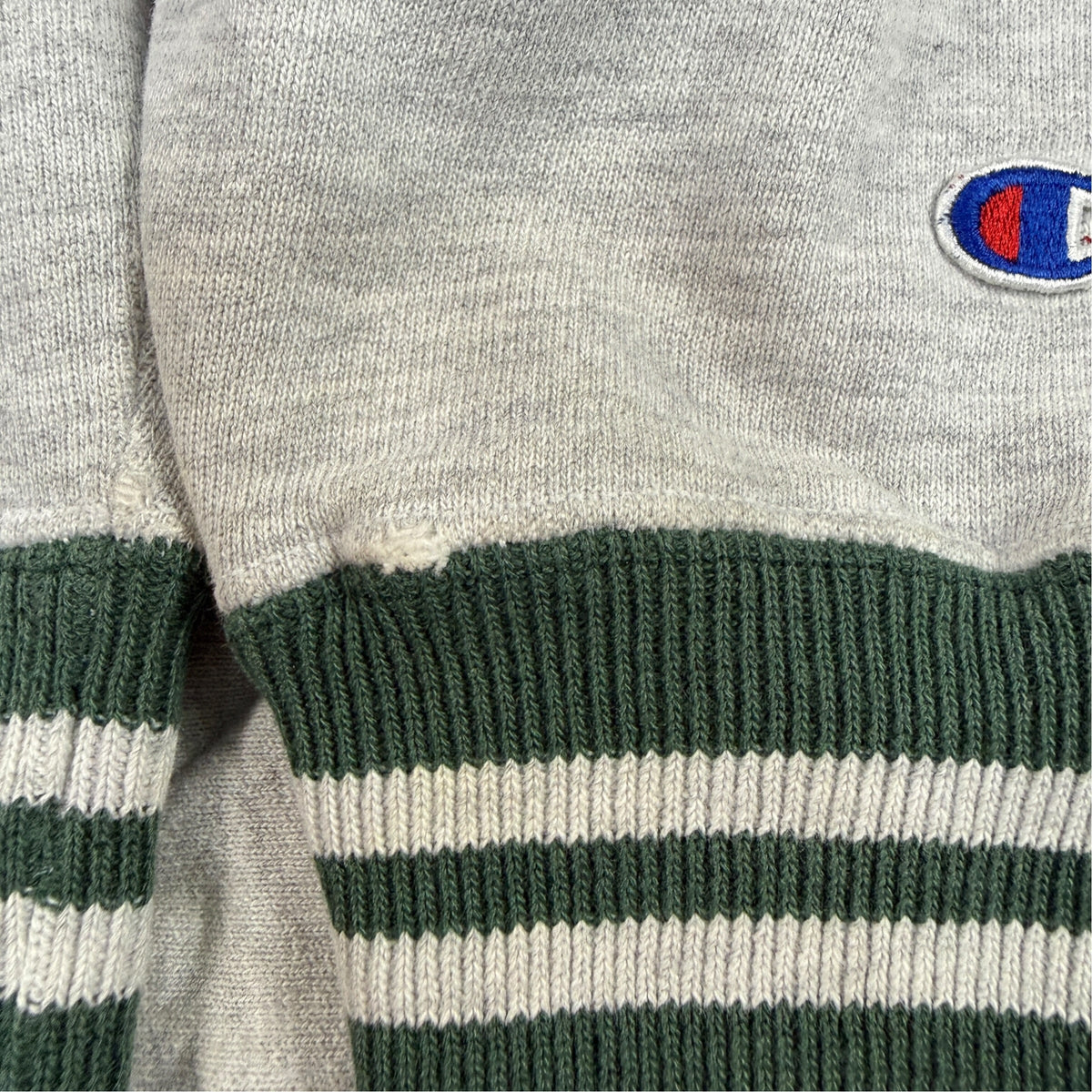 90's Champion リバースウィーブ CENTENNIAL Olympic Games グレー スウェット L 左袖と裾リブ付け根