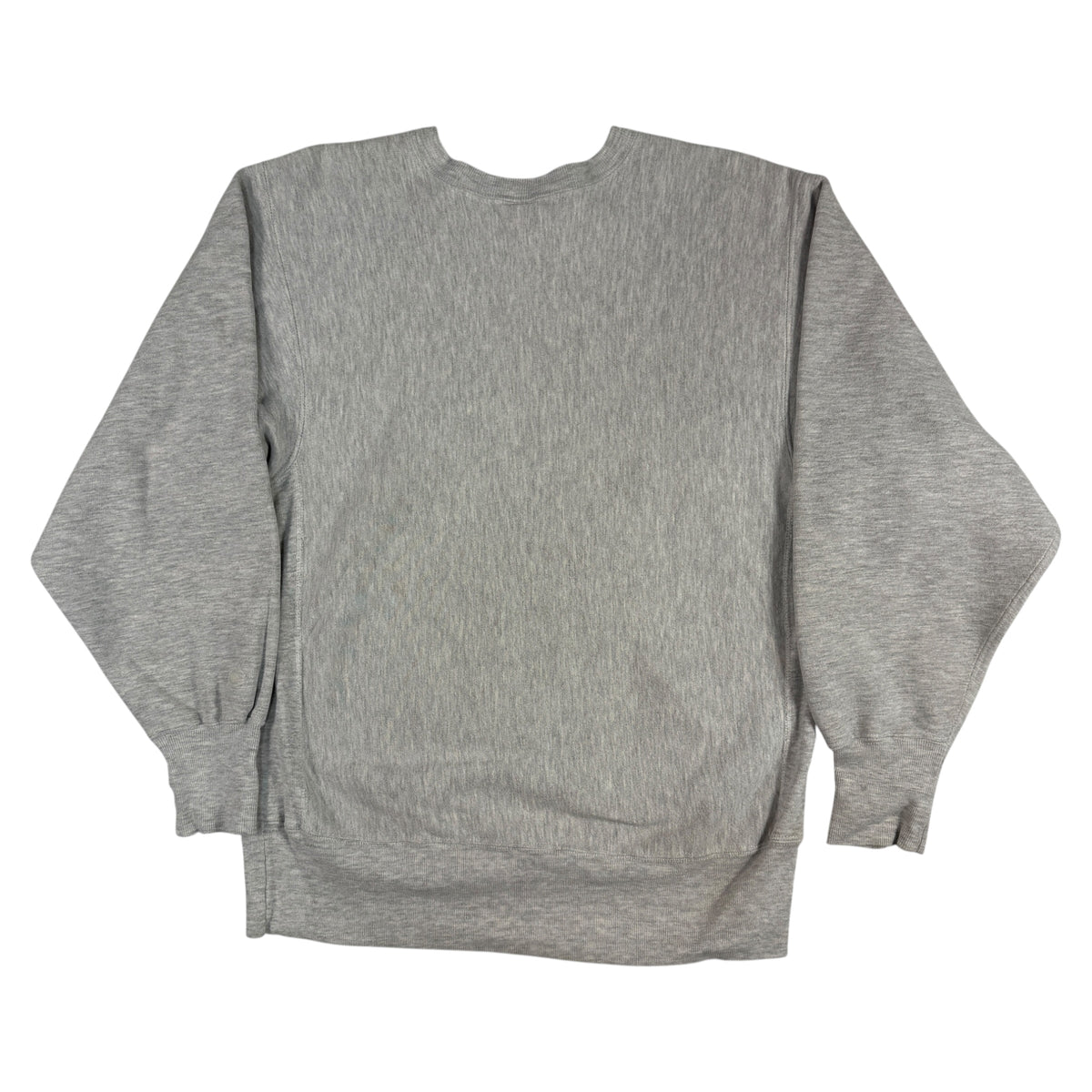 90's Champion リバースウィーブ ALFRED UNIVERSITY 校章プリント グレー スウェット L 背面全体