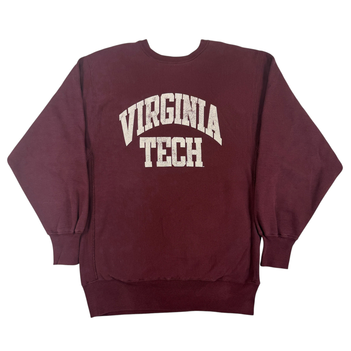 90's Champion リバースウィーブ VIRGINIA TECH バージニア工科大学 マルーン スウェット XXL 正面全体