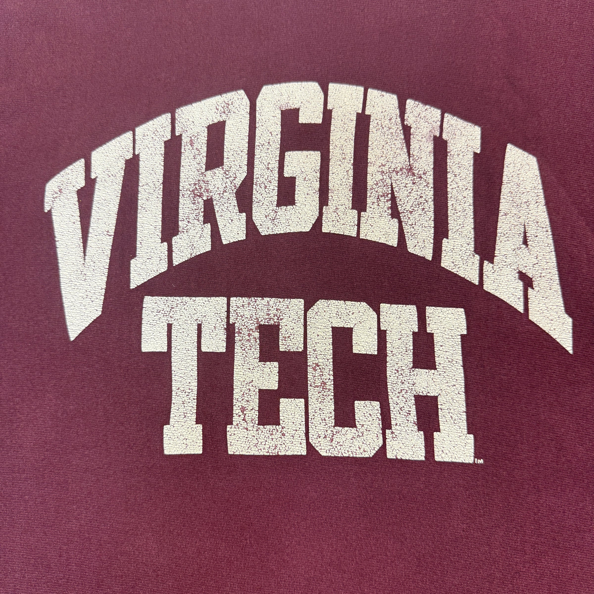 90's Champion リバースウィーブ VIRGINIA TECH マルーン スウェット XXL 胸プリント寄り