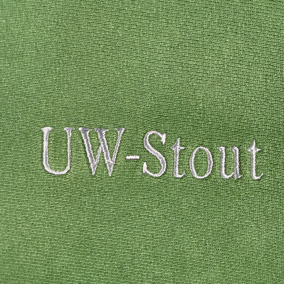 90's Champion リバースウィーブ UW-Stout 刺繍 ダークグリーン スウェット XXL 胸 UW-Stout ホワイト刺繍 超寄り