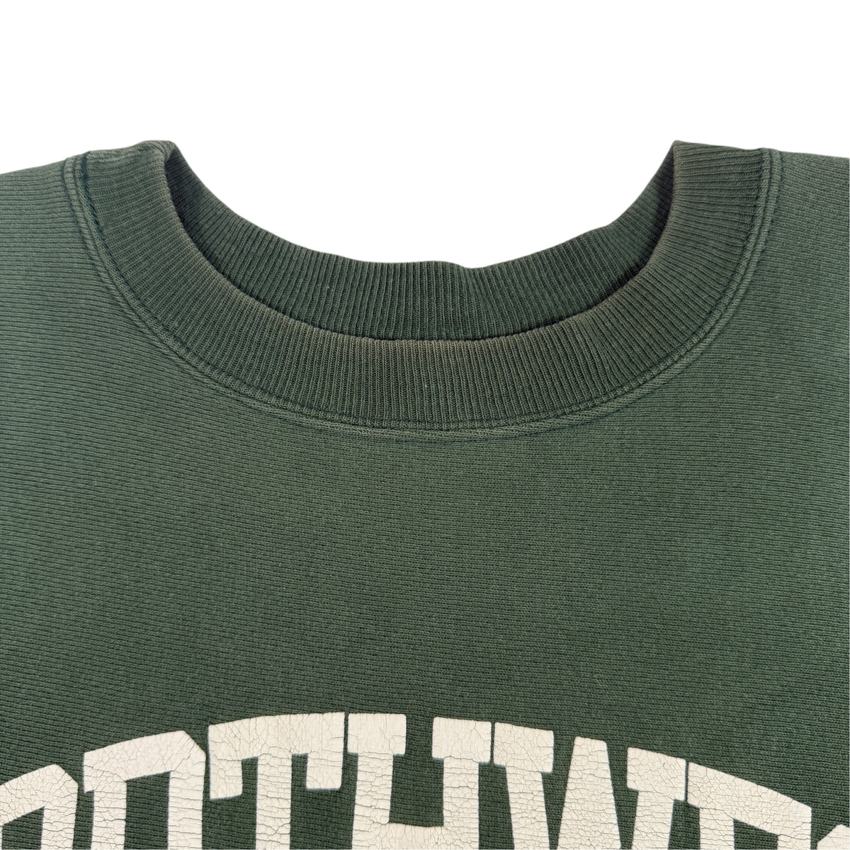 90's Champion リバースウィーブ NORTHWEST MISSOURI STATE 校章 グリーン スウェット L 首リブ