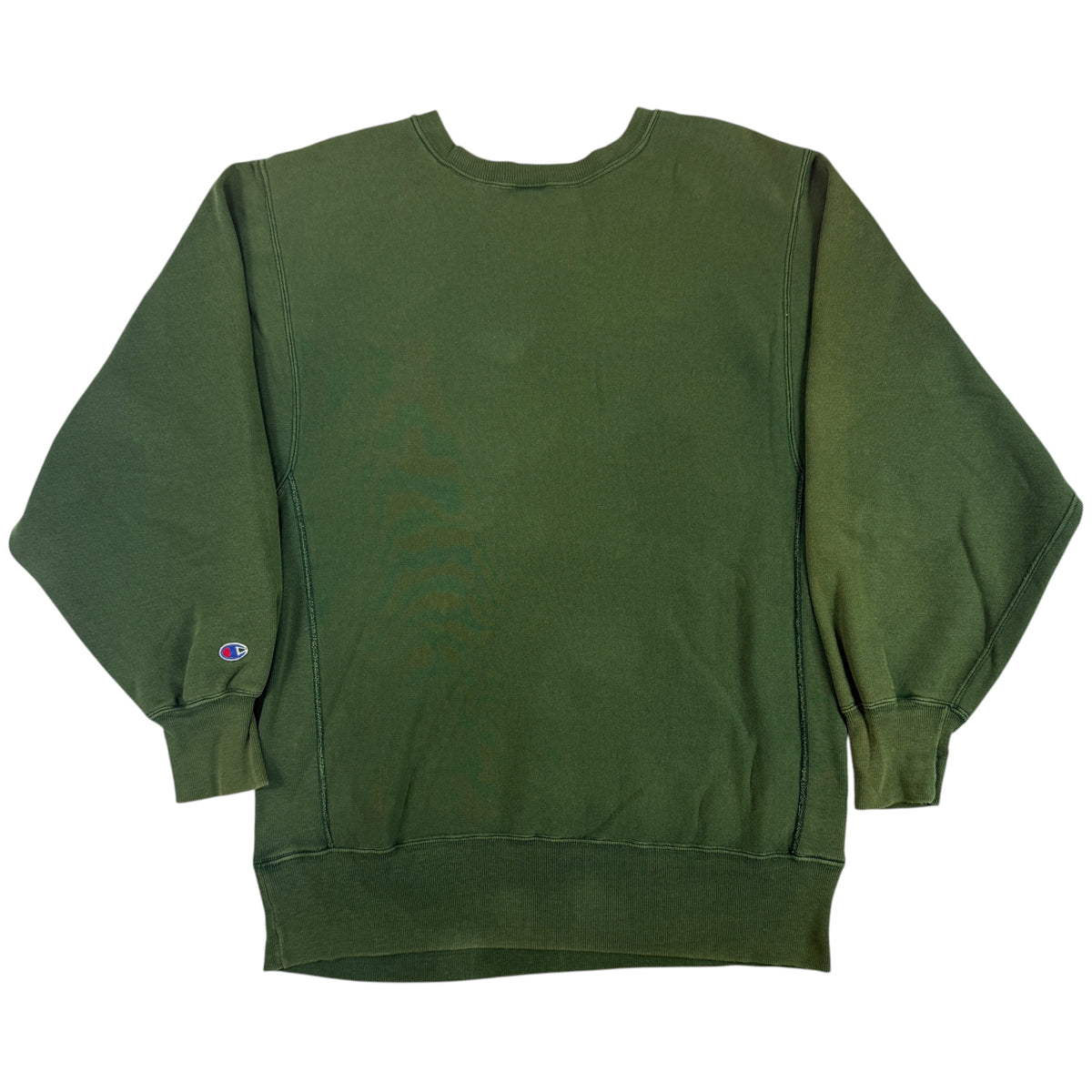 90's Champion リバースウィーブ TULANE 強フェード グリーン スウェット XL 背面全体