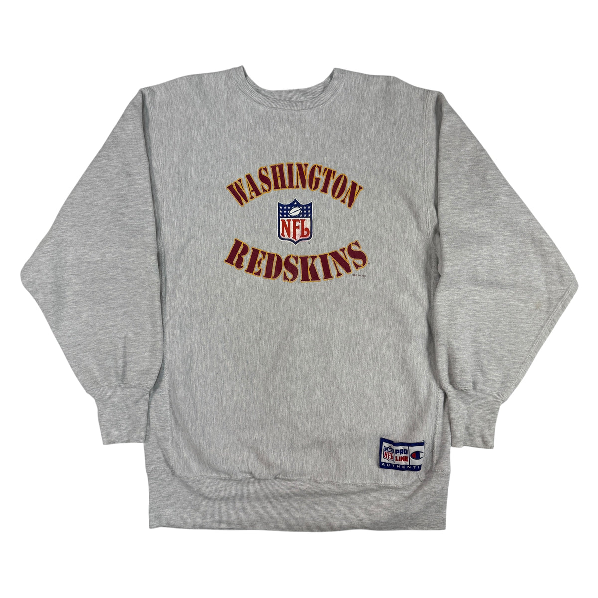 90's Champion リバースウィーブ WASHINGTON REDSKINS NFLプロライン グレー スウェット XXL 正面全体