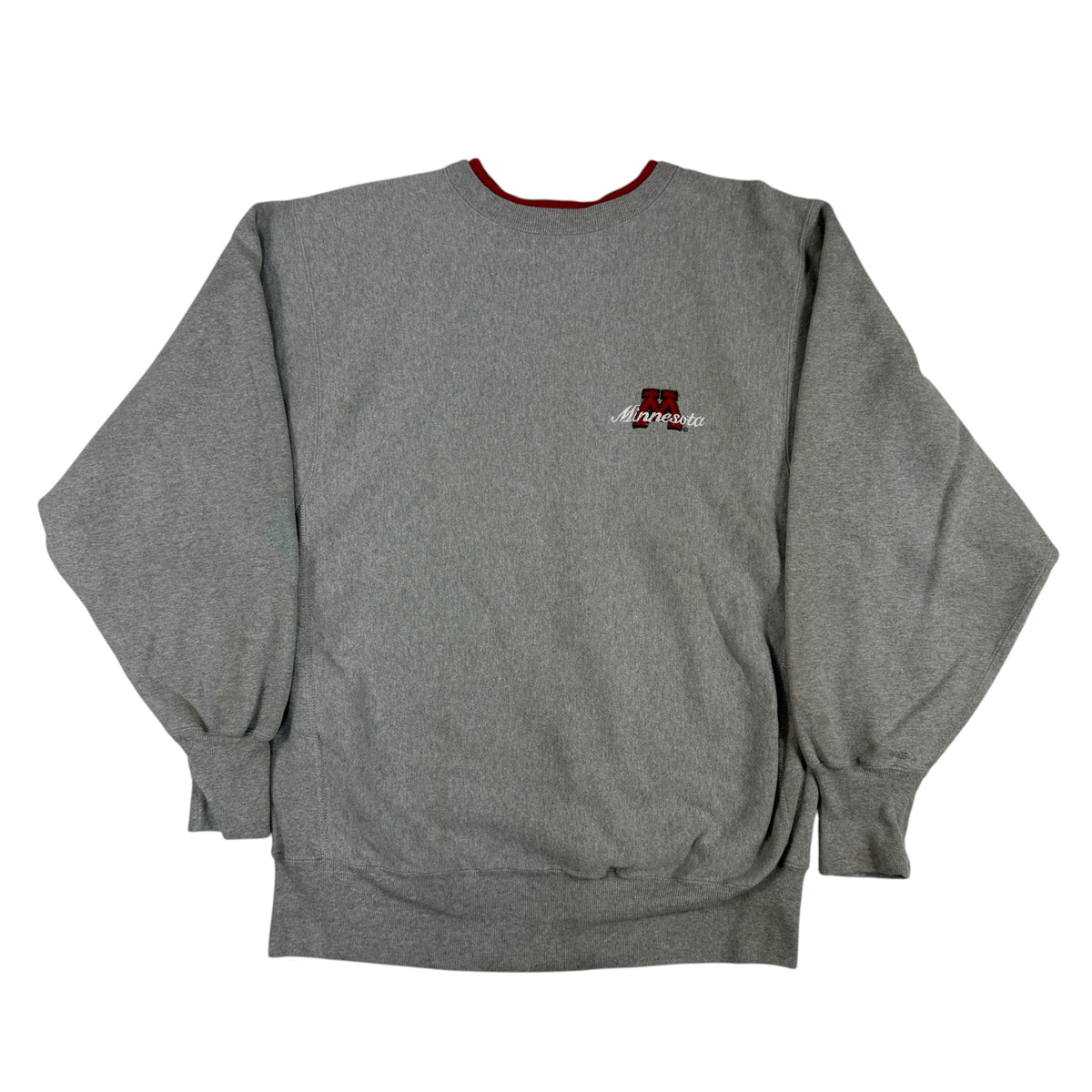 Champion リバースウィーブ Minnesota グレー スウェット 正面（畳み）