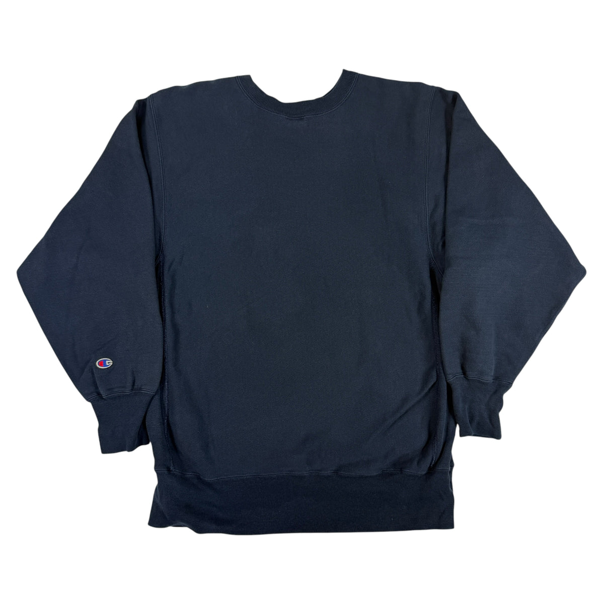 90's Champion リバースウィーブ SJU ネイビー スウェット XL 背面全体