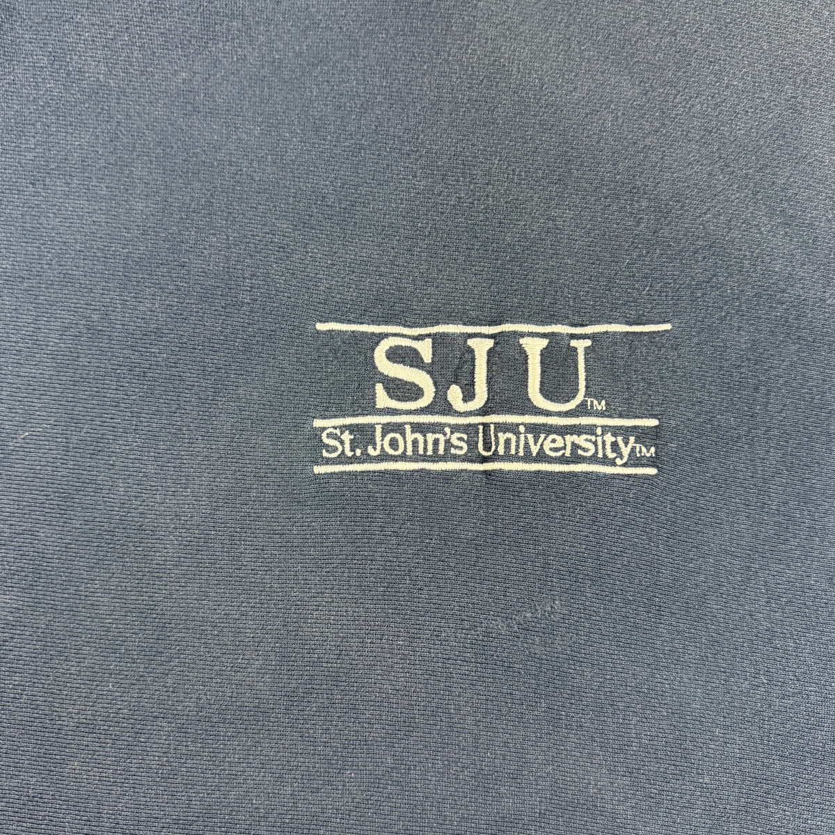 90's Champion リバースウィーブ SJU ネイビー スウェット XL 左胸 SJU St. John's University 刺繍引き