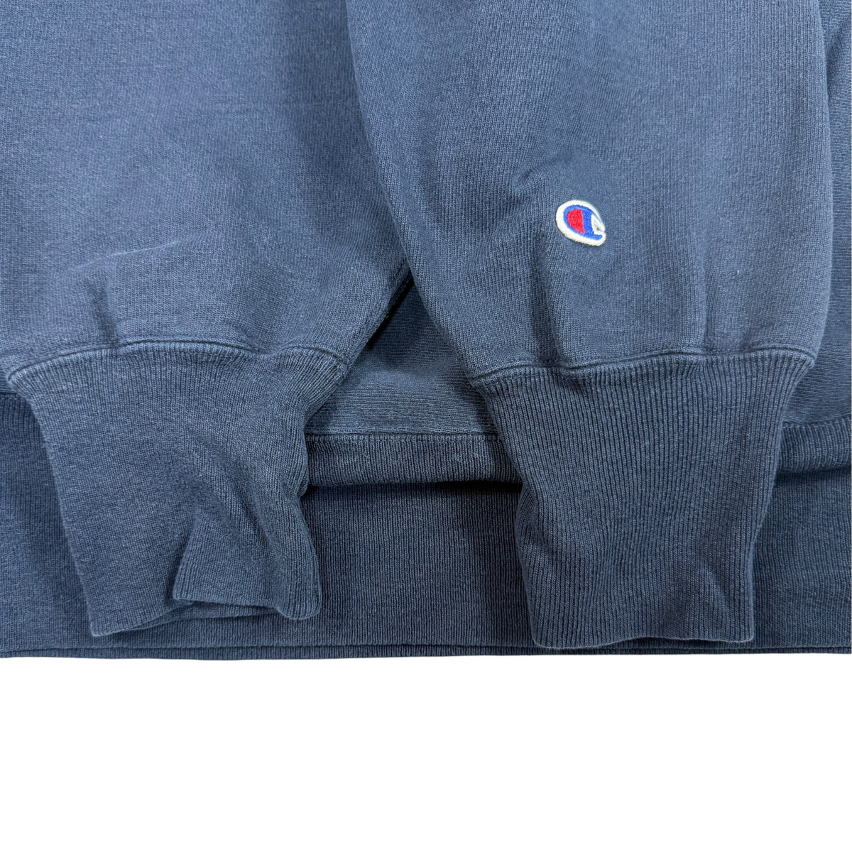 90's Champion リバースウィーブ SJU ネイビー スウェット XL 袖口リブとCワッペン