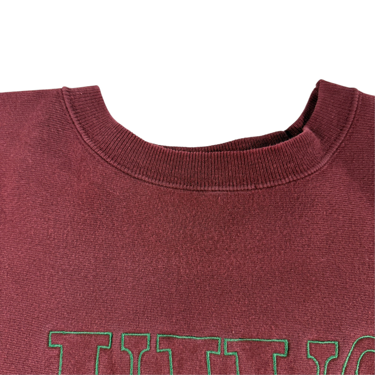 90's Champion リバースウィーブ UWS マルーン スウェット XXL 首リブと胸刺繍