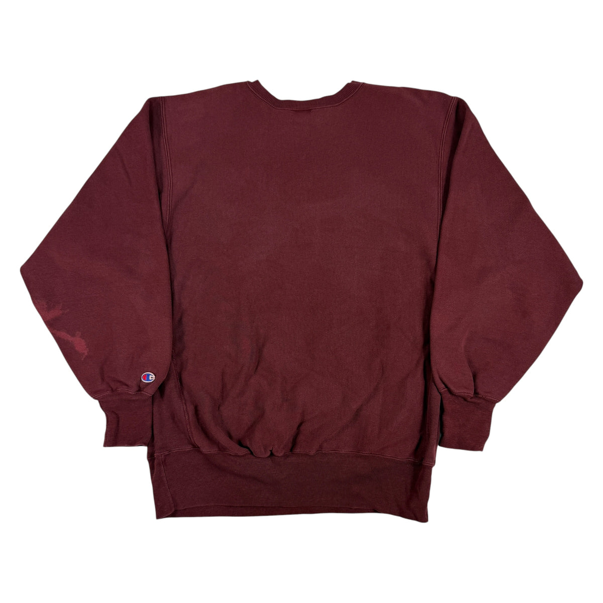 90's Champion リバースウィーブ ギリシャ文字 マルーン スウェット XL 背面全体