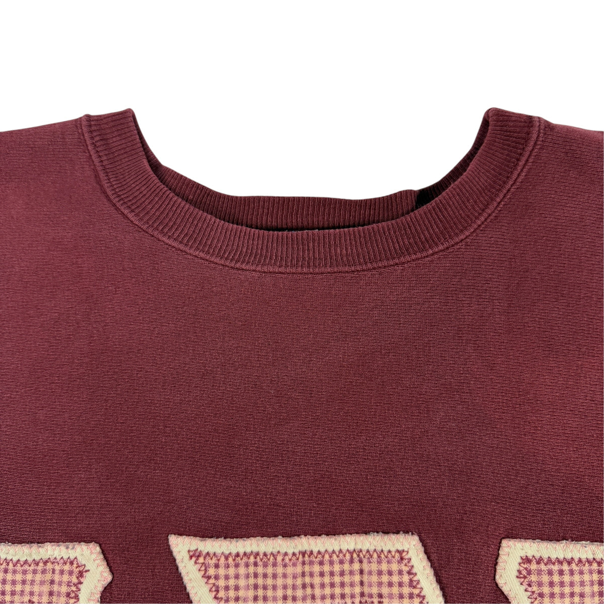 90's Champion リバースウィーブ ギリシャ文字 マルーン スウェット XL 首リブと胸