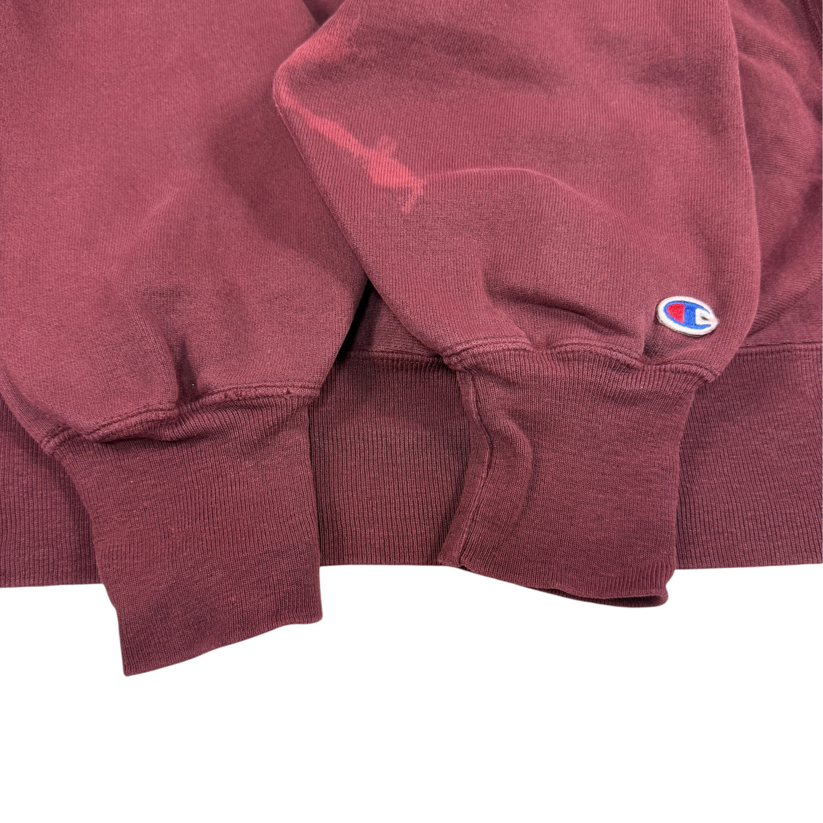 90's Champion リバースウィーブ ギリシャ文字 マルーン スウェット XL 袖口リブとCワッペン