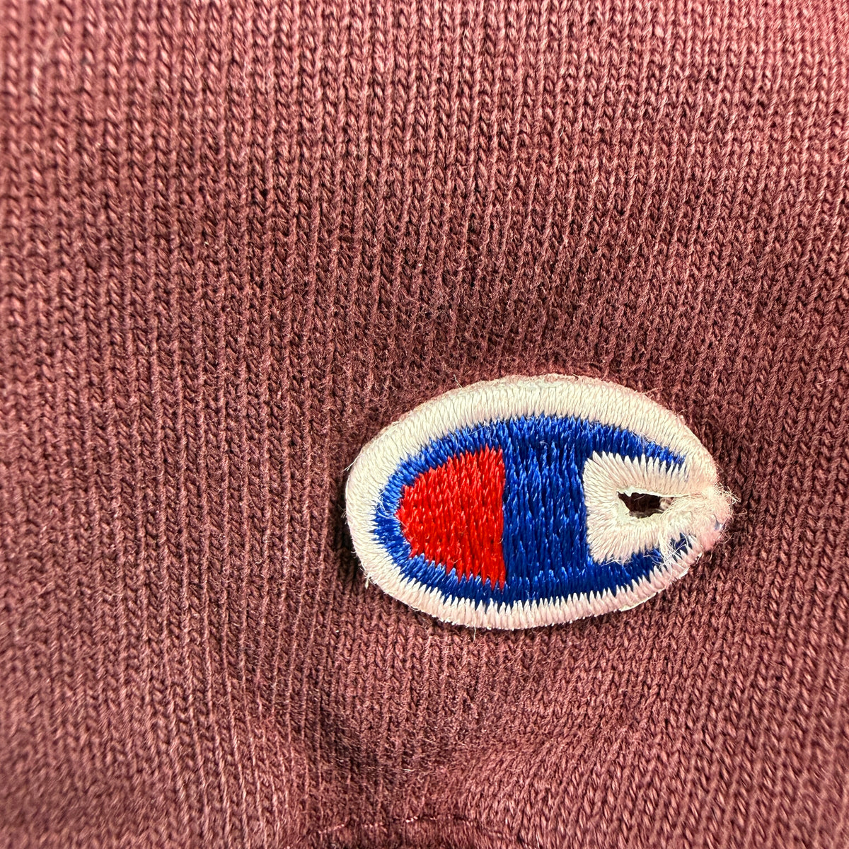 90's Champion リバースウィーブ ギリシャ文字 マルーン スウェット XL 左袖 Cワッペン寄り