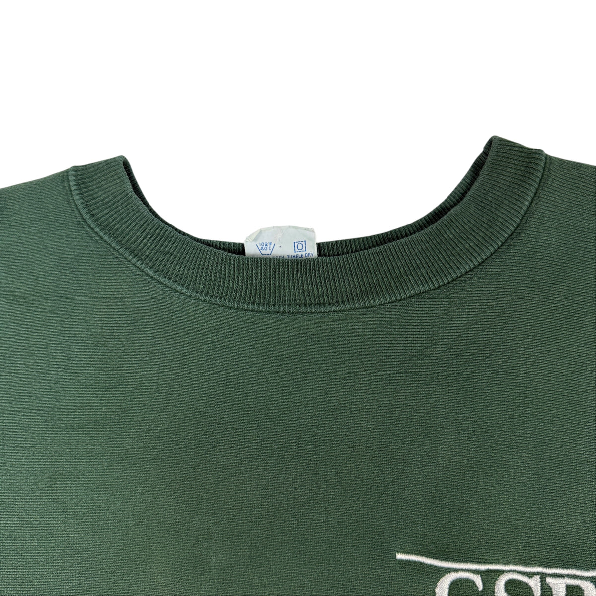 90's Champion リバースウィーブ CSB グリーン スウェット L 首リブ