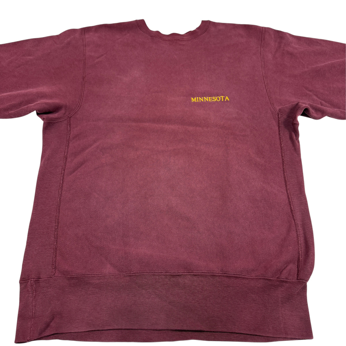 90's Champion リバースウィーブ MINNESOTA マルーン スウェット XXL 正面 平置き全体