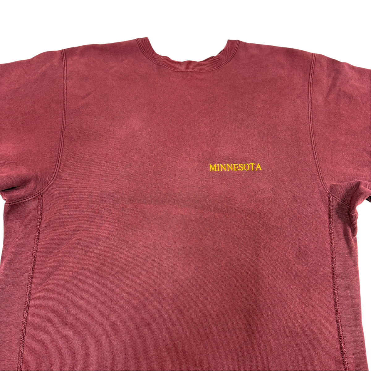 90's Champion リバースウィーブ MINNESOTA マルーン スウェット XXL 左胸 MINNESOTA 刺繍引き