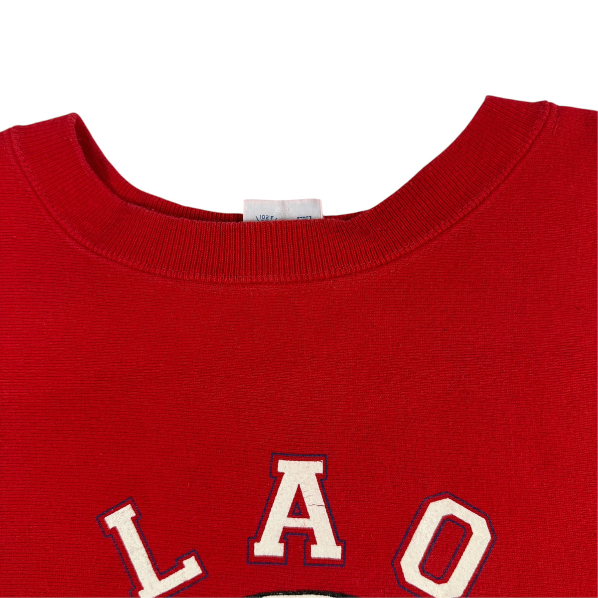 90's Champion リバースウィーブ LAO LAN XANG レッド スウェット XL 首リブ