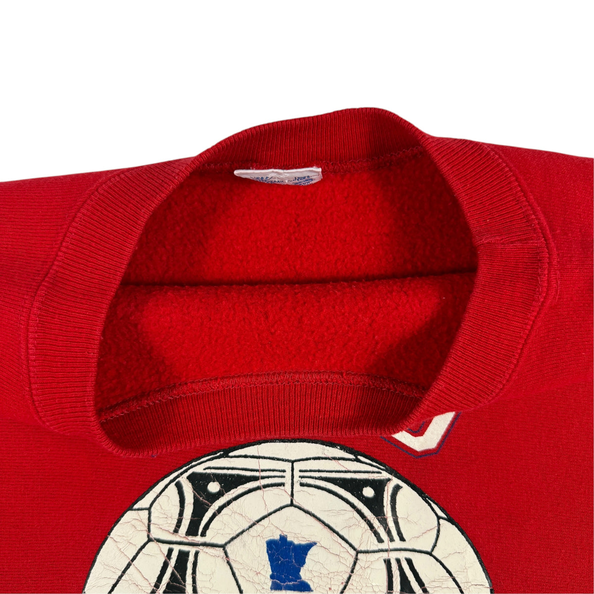 90's Champion リバースウィーブ LAO LAN XANG レッド スウェット XL 首元内側とタグ引き