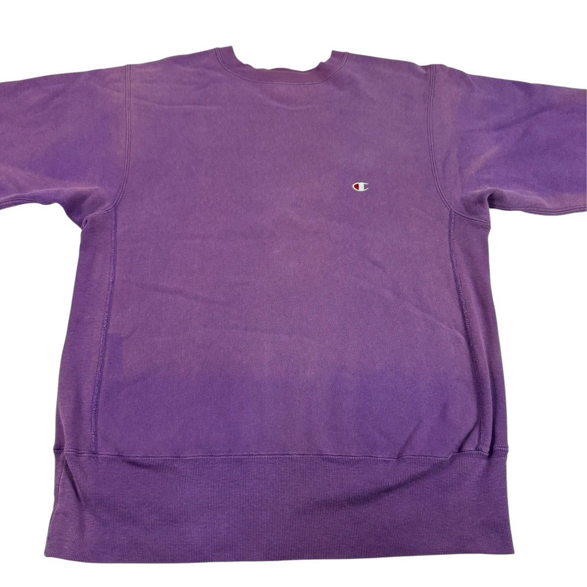 90's Champion リバースウィーブ パープル スウェット L 正面 平置き全体