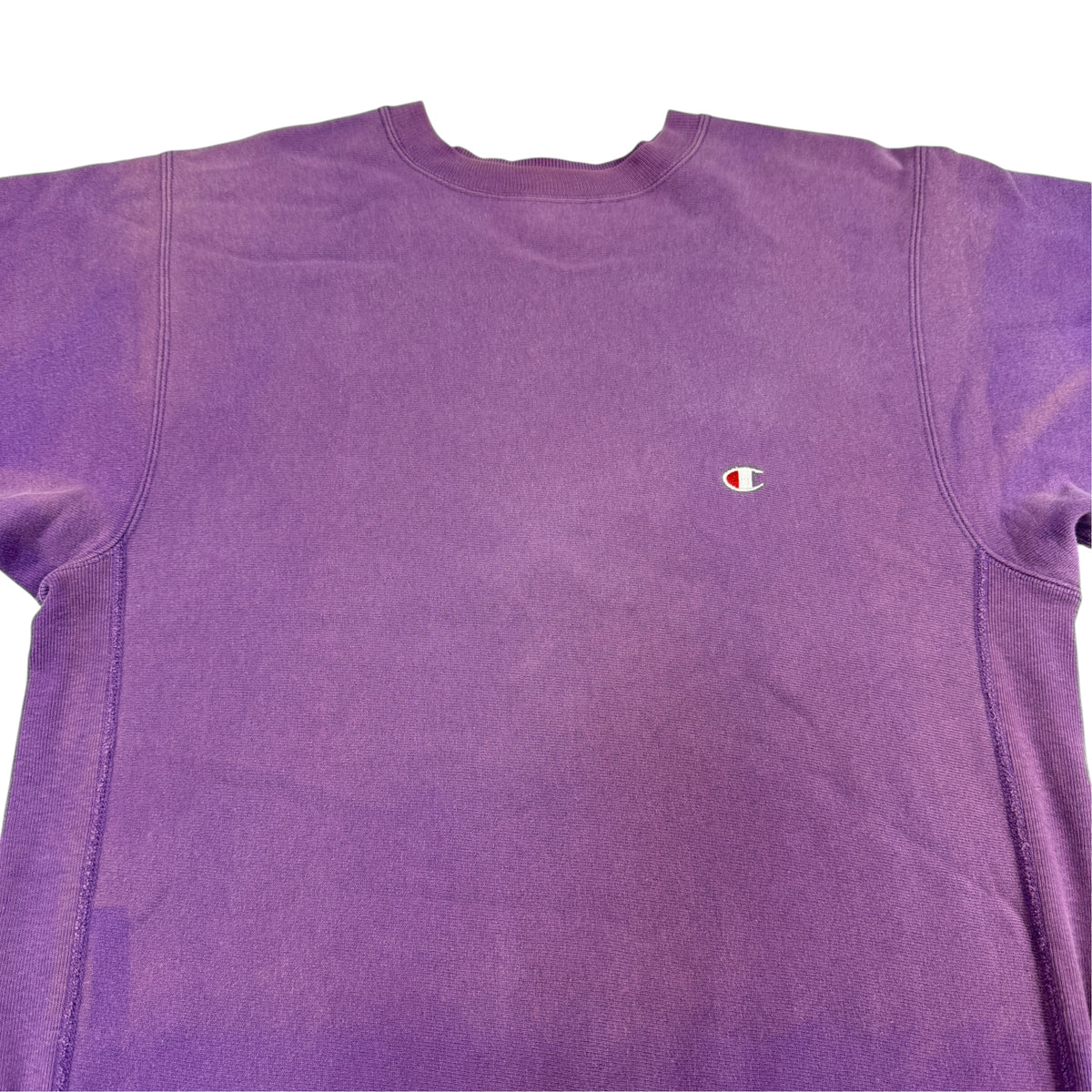 90's Champion リバースウィーブ パープル スウェット L 正面 上半身引き