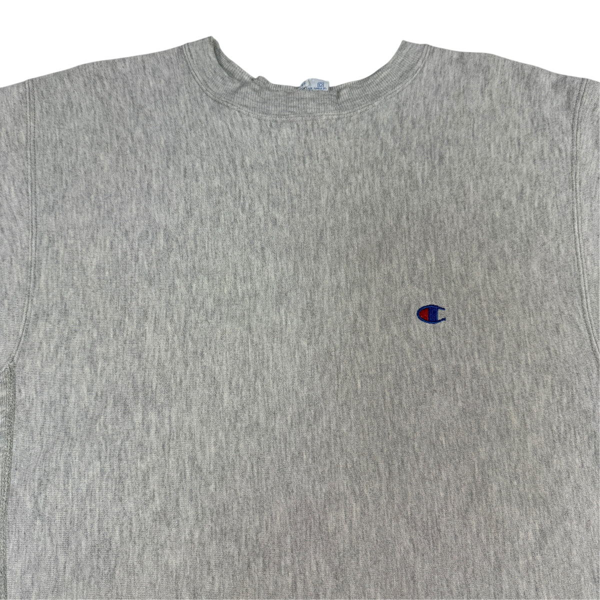 90's Champion リバースウィーブ 無地 グレー スウェット L 左胸 Cロゴ刺繍引き