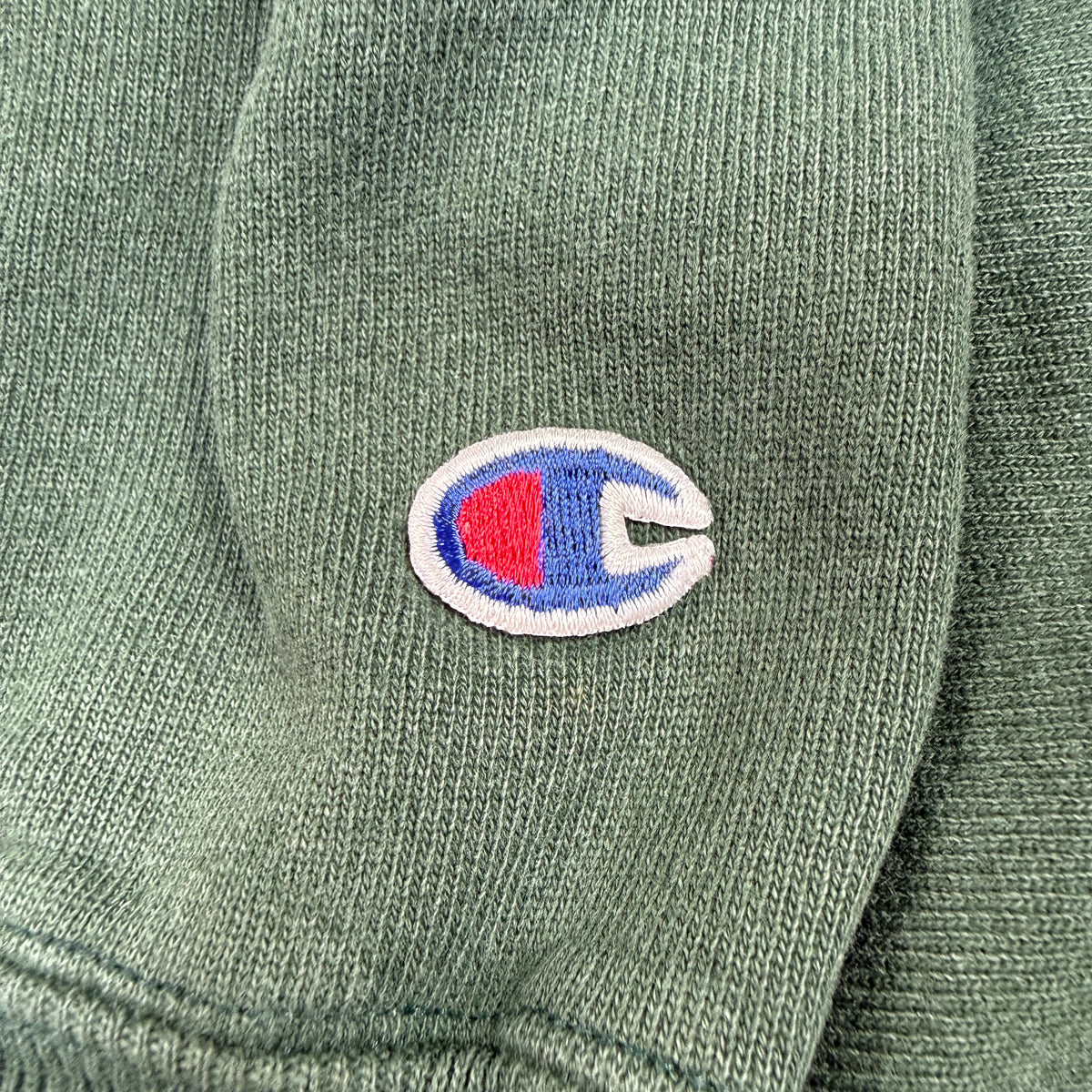 90's Champion リバースウィーブ NEWPORT グリーン スウェット XL 左袖 Cワッペン寄り