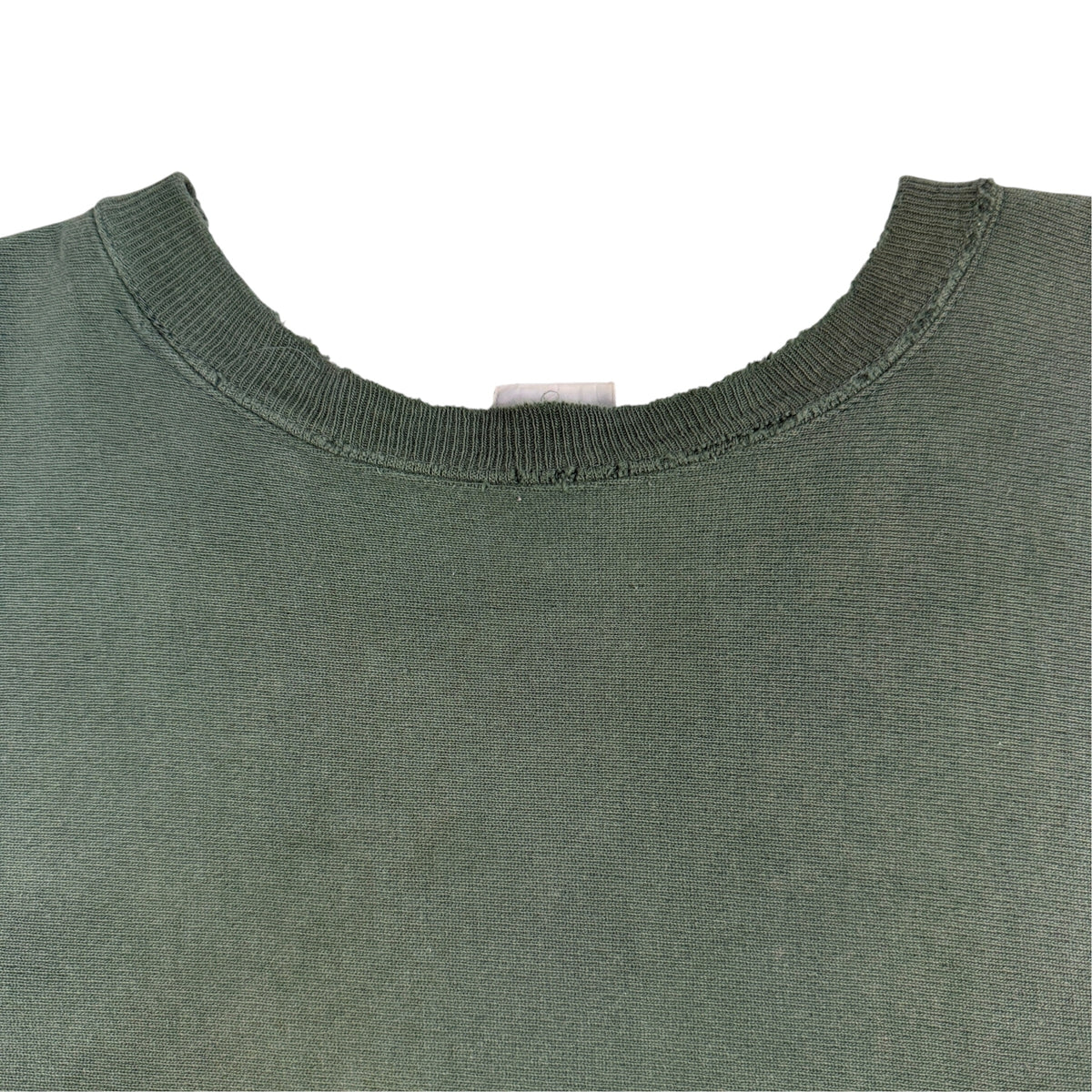 90's Champion リバースウィーブ 無地 ダークグリーン スウェット XXL 首リブ 傷み
