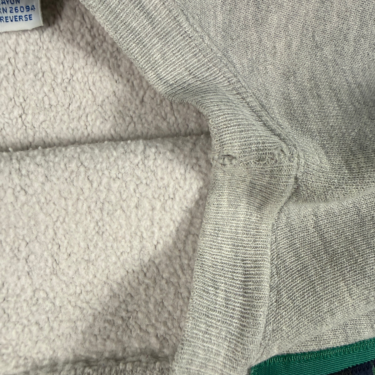90's Champion リバースウィーブ ΚΚΓ グレー スウェット XL 首リブ内側 小さな傷み