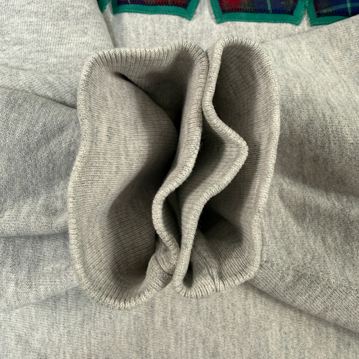 90's Champion リバースウィーブ ΚΚΓ グレー スウェット XL 裾リブ 内側