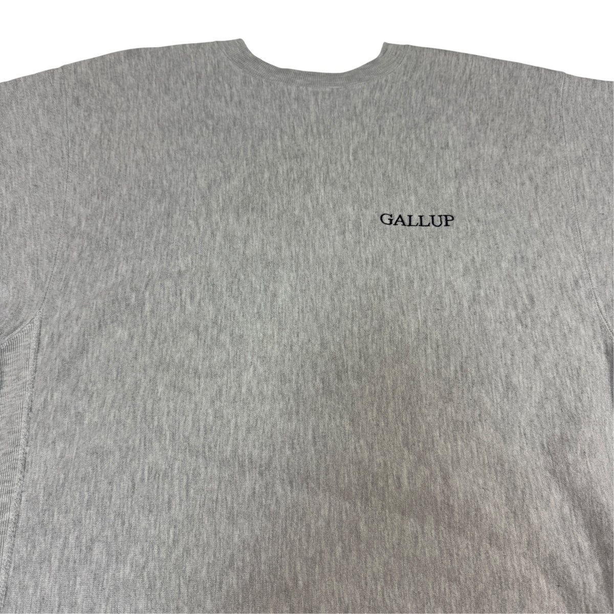 90's Champion リバースウィーブ GALLUP グレー スウェット XXXL 正面 平置き 上半身