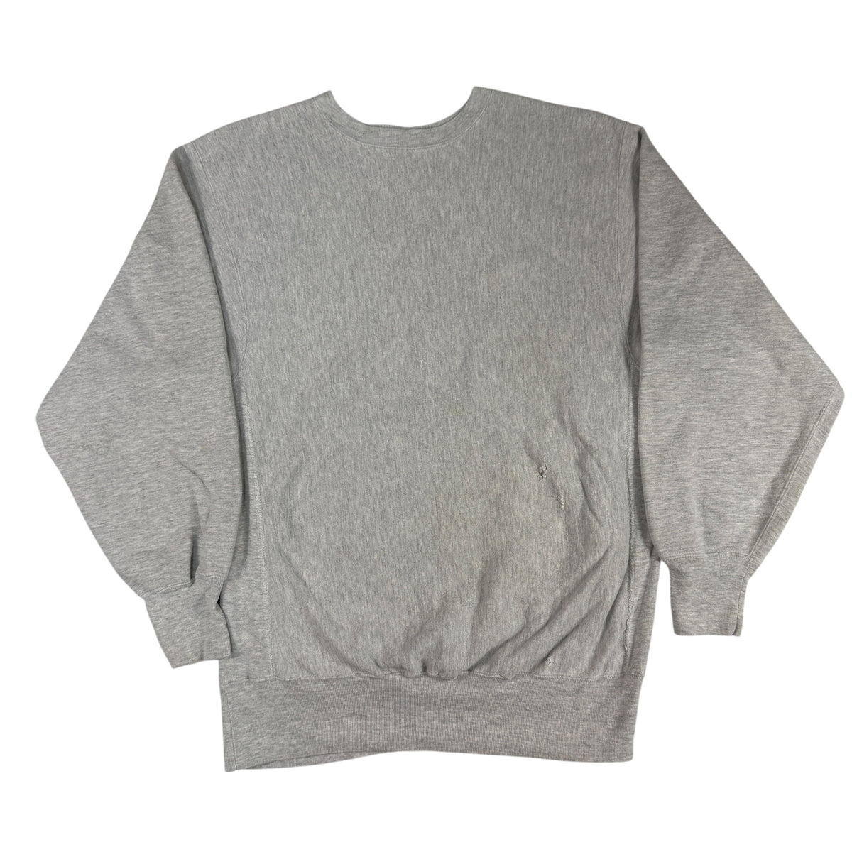 90's Champion リバースウィーブ 無地 目なし グレー 穴あり スウェット XXL 正面全体