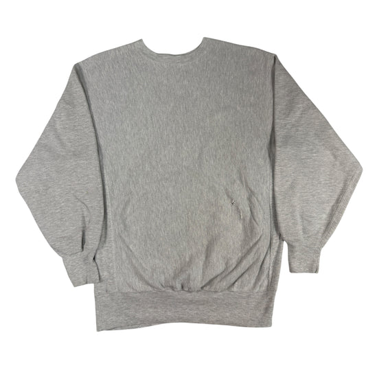 90's Champion リバースウィーブ 無地 目なし グレー 穴あり スウェット XXL 正面全体