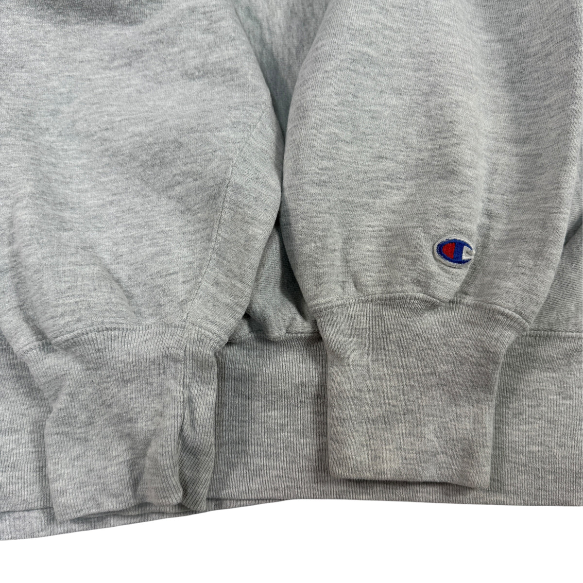 90's Champion リバースウィーブ 無地 グレー スウェット XXL 袖 生地アップ