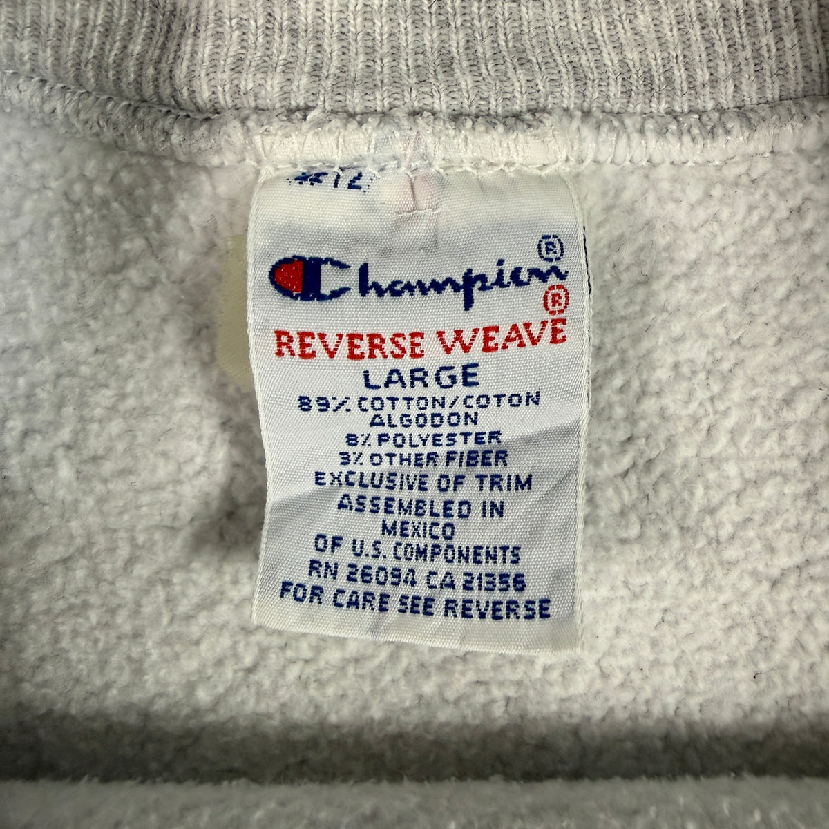 90's Champion リバースウィーブ JOHNSON CONTROLS グレー スウェット L 袖口リブ・裾リブ