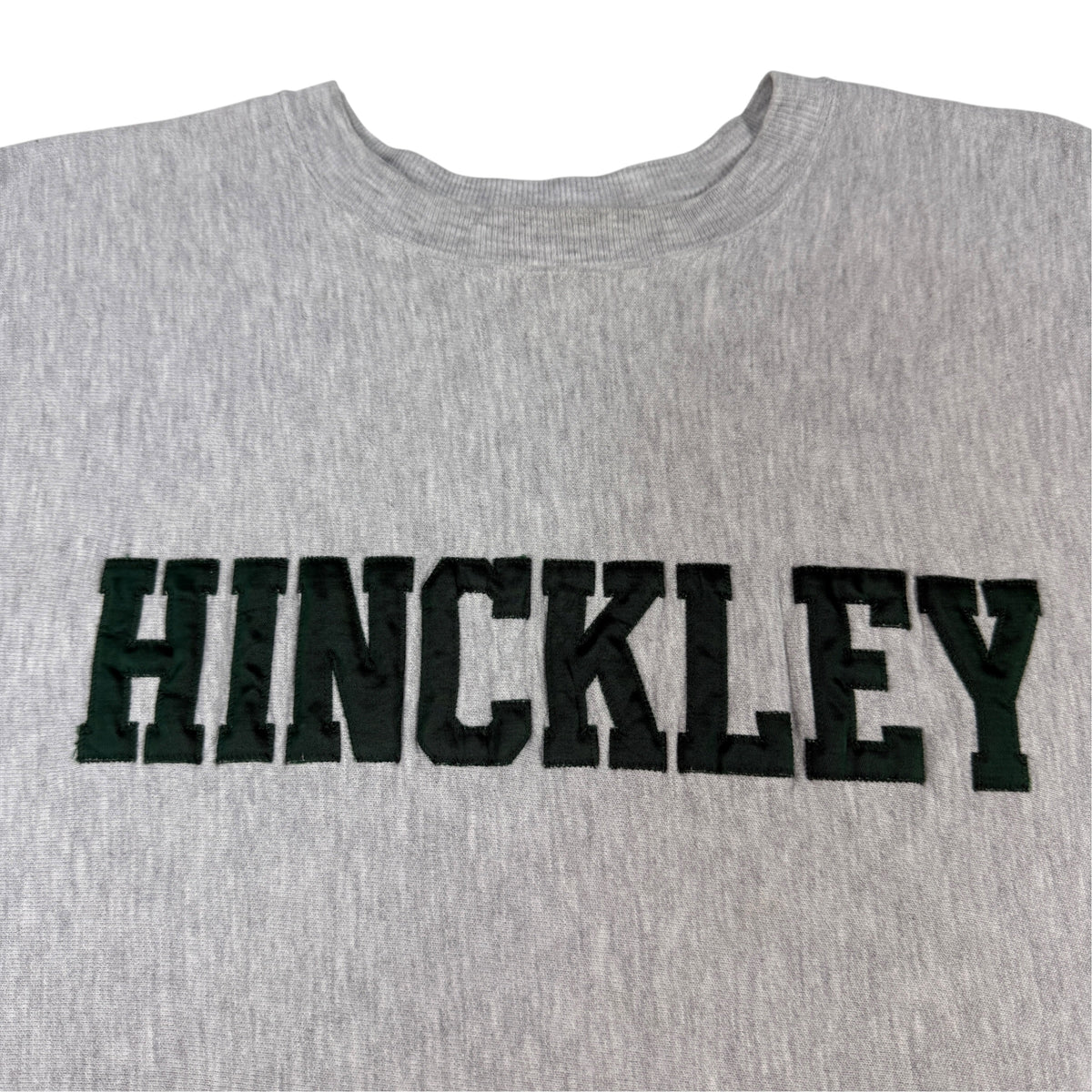 90's Champion リバースウィーブ HINCKLEY グレー スウェット XL 首リブ