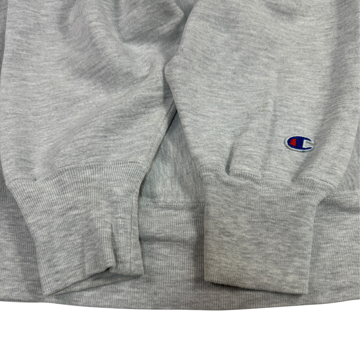 90's Champion リバースウィーブ HINCKLEY グレー スウェット XL 袖口リブとCワッペン