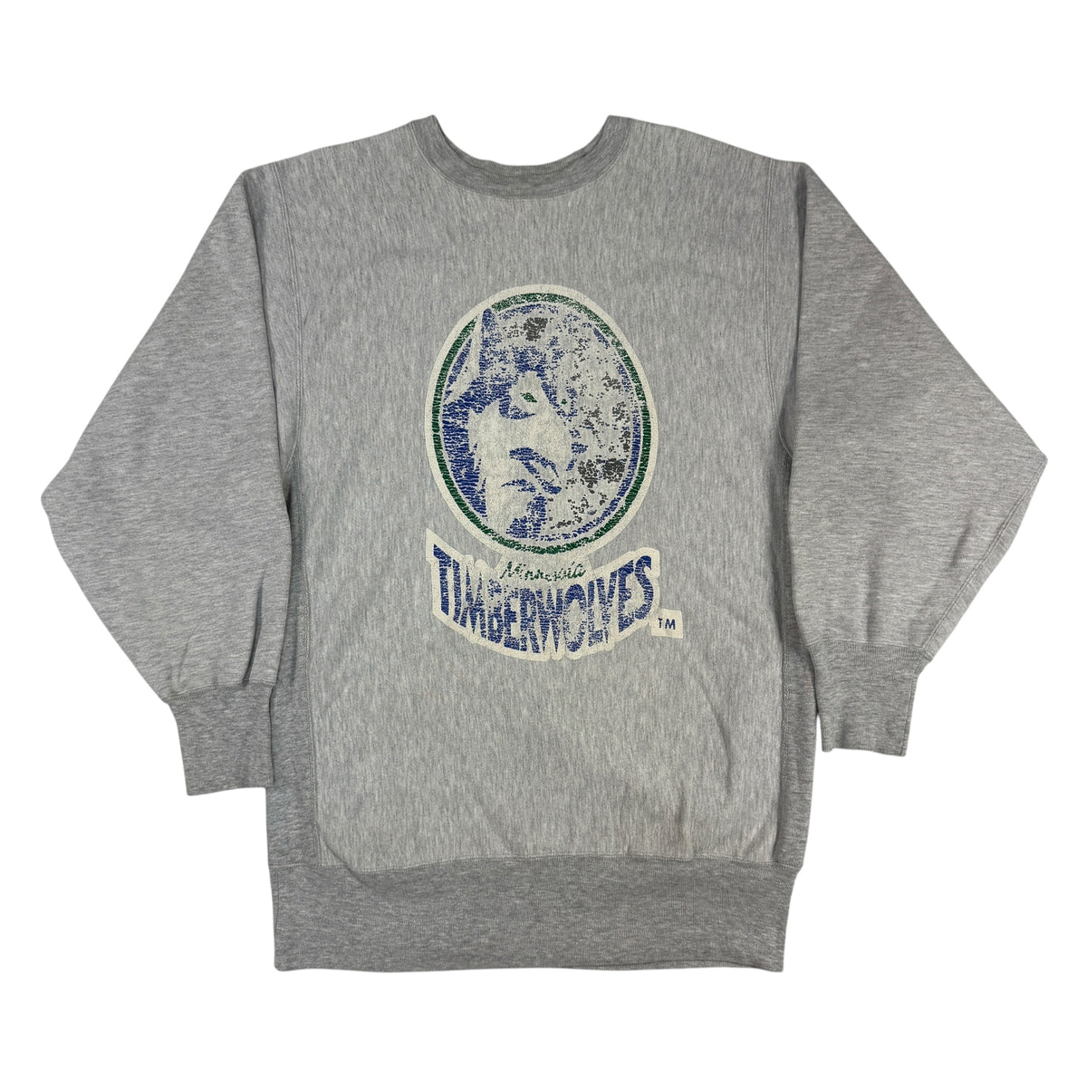 90's Champion リバースウィーブ Minnesota TIMBERWOLVES NBA グレー スウェット XXL 正面全体