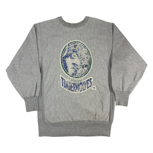 90's Champion リバースウィーブ Minnesota TIMBERWOLVES NBA グレー スウェット XXL 正面全体