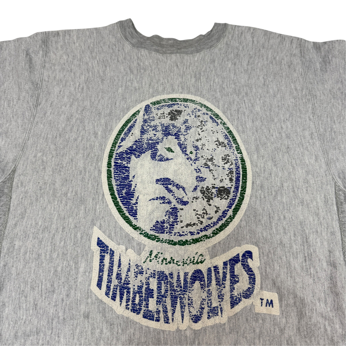 90's Champion リバースウィーブ TIMBERWOLVES グレー スウェット XXL 胸 TIMBERWOLVES ロゴ引き