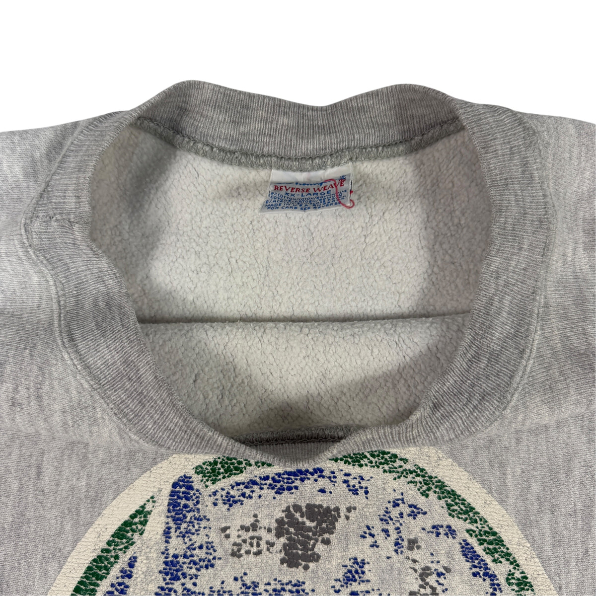90's Champion リバースウィーブ TIMBERWOLVES グレー スウェット XXL 首元内側とタグ引き