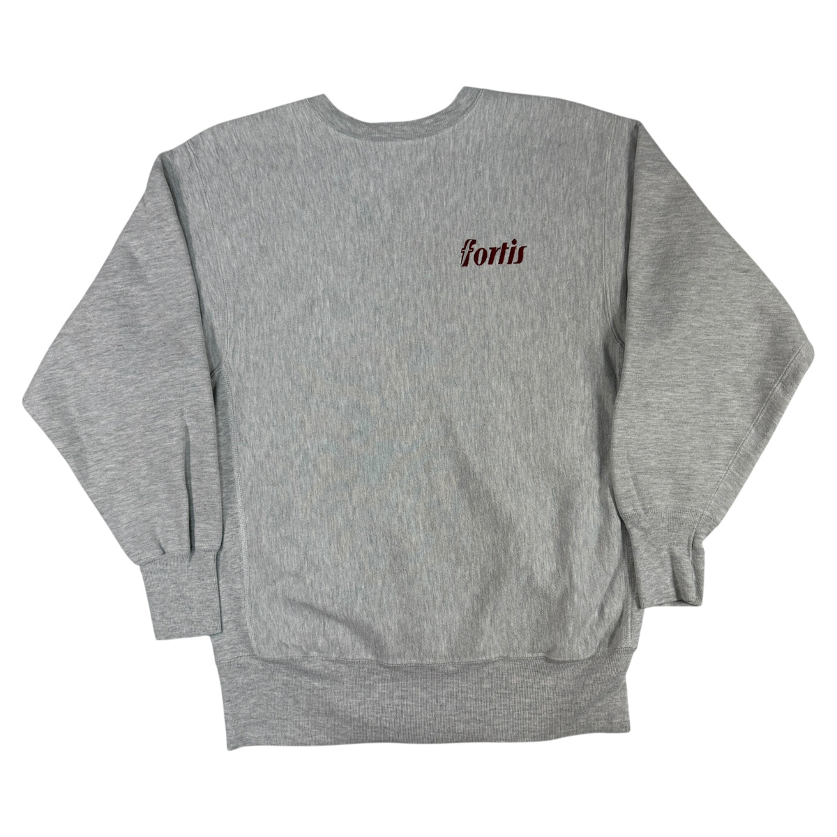 90's Champion リバースウィーブ fortis ワンポイント刺繍 グレー スウェット XL 正面全体