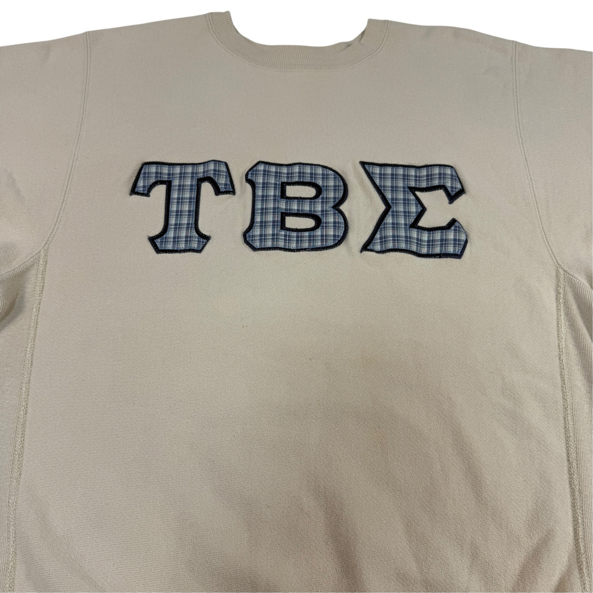 90's Champion リバースウィーブ ΤΒΣ サンドベージュ スウェット XL 首リブ