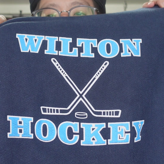 00's Champion プレミアムリバースウィーブ WILTON HOCKEY ネイビー パーカー XL 紹介ショート動画（AIナレーション）