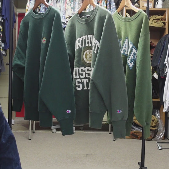 90's Champion リバースウィーブ グリーン3着 フェード比較動画（店主の語り・CANADA DRY / NORTHWEST MISSOURI STATE / TULANE）