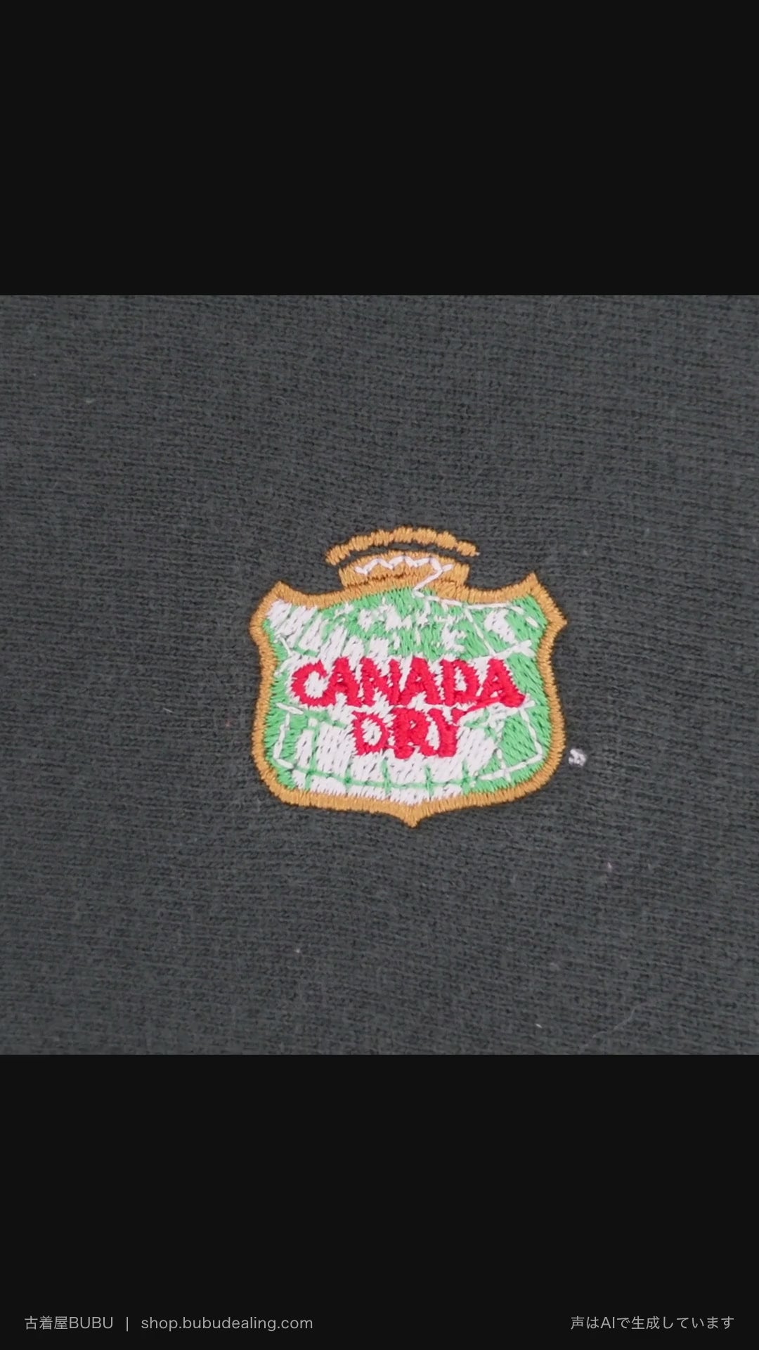 90's Champion リバースウィーブ CANADA DRY ダークグリーン L 紹介ショート動画（AIナレーション）