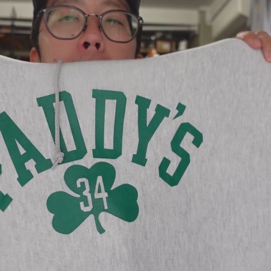 00's Champion プレミアムリバースウィーブ PADDY'S 34 シャムロック グレー パーカー XXL 紹介ショート動画（AIナレーション）