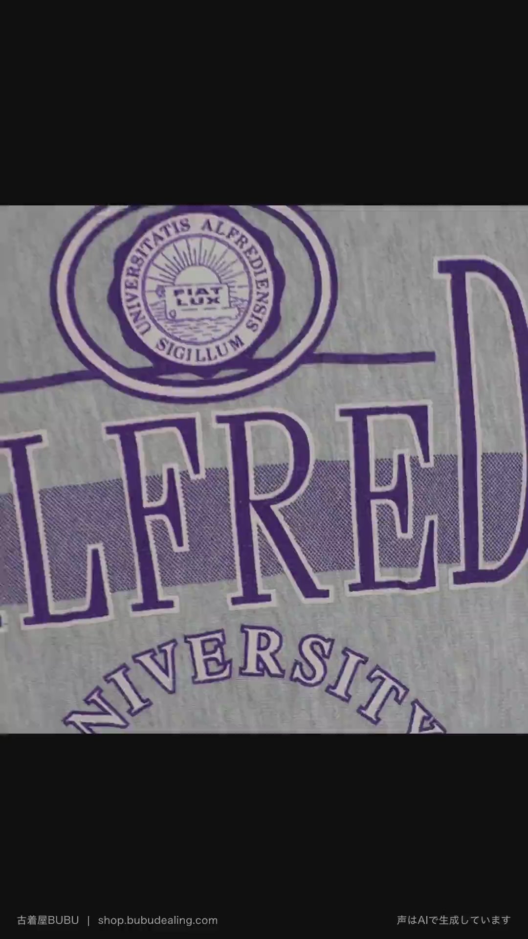 90's Champion リバースウィーブ ALFRED UNIVERSITY グレー L 紹介ショート動画（AIナレーション）